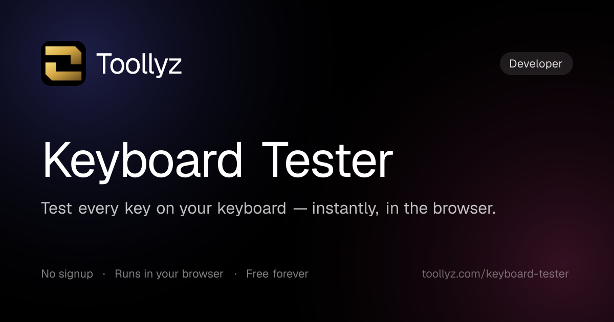 keyboard tester tool using html, css and javascript... Keyboard Tester — Check Every Key in Your Browser | Toollyz
